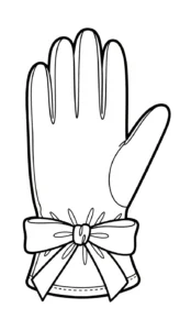 coloriage Gant à imprimer kawaii