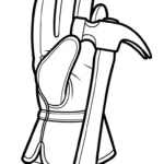imprimer coloriage Gant gratuit