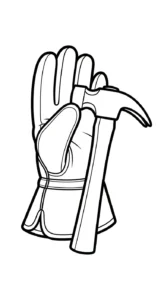 imprimer coloriage Gant gratuit