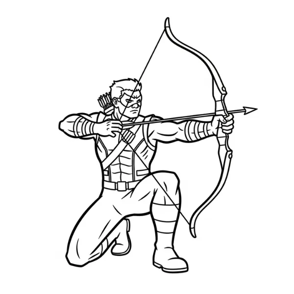 Tranh tô màu Hawkeye
