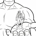 coloriage Hawkeye à imprimer pdf gratuit