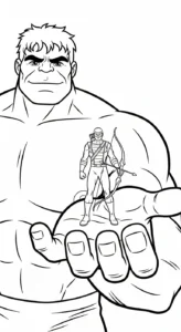 coloriage Hawkeye à imprimer pdf gratuit