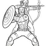 imprimer coloriage Hawkeye pour enfant