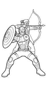 imprimer coloriage Hawkeye pour enfant