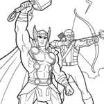 coloriage Hawkeye gratuit en ligne
