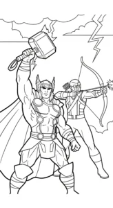 coloriage Hawkeye gratuit en ligne