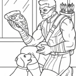 télécharger coloriage Hawkeye gratuit