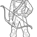 coloriage Hawkeye educatif pour enfant
