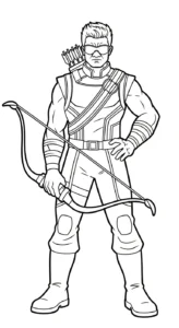 coloriage Hawkeye educatif pour enfant
