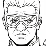 coloriage Hawkeye gratuit en ligne