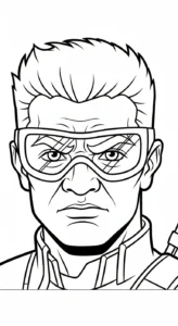 coloriage Hawkeye gratuit en ligne