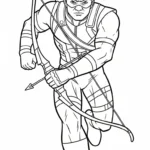 coloriage Hawkeye et dessin a imprimer