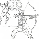 coloriage Hawkeye à imprimer pour enfant de 6 ans
