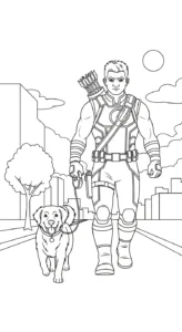 télécharger coloriage Hawkeye gratuit