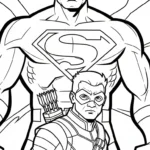 coloriage Hawkeye a imprimer gratuitement
