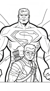 coloriage Hawkeye a imprimer gratuitement