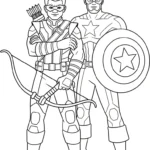 coloriage Hawkeye pour enfants à imprimer
