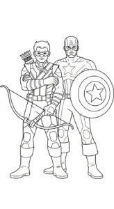coloriage Hawkeye pour enfants à imprimer