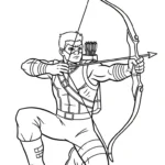 coloriage Hawkeye pour enfant gratuit