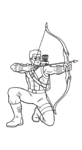 coloriage Hawkeye pour enfant gratuit