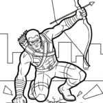 coloriage Hawkeye pour enfant gratuit