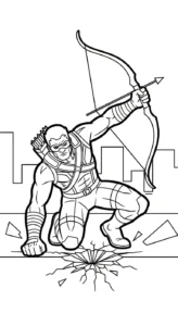 coloriage Hawkeye pour enfant gratuit