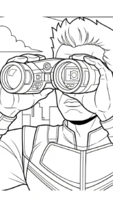 coloriage Hawkeye à imprimer gratuitement pdf