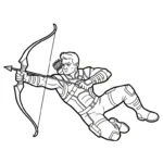coloriage Hawkeye pour enfants à imprimer