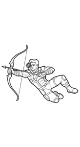 coloriage Hawkeye pour enfants à imprimer