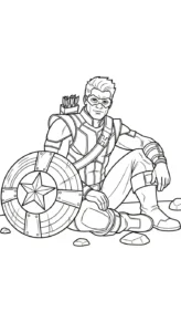 coloriage Hawkeye pour enfants à imprimer