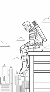 image de coloriage Hawkeye pour enfant