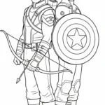 coloriage Hawkeye a dessiner et imprimer