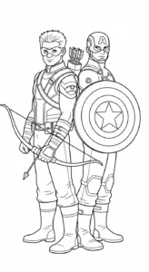 coloriage Hawkeye a dessiner et imprimer