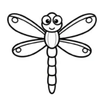 coloriage Libellule pour enfants à imprimer