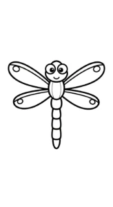 coloriage Libellule pour enfants à imprimer