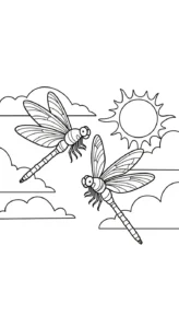 coloriage Libellule à imprimer a4