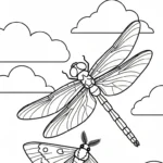 coloriage Libellule pour enfants a imprimer gratuit