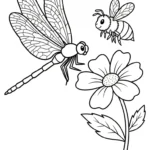 coloriage Libellule pour enfants a imprimer gratuit