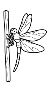 coloriage Libellule pour enfants à télécharger