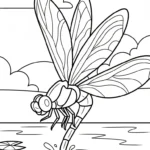 coloriage Libellule pour enfant de 8 ans