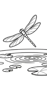 coloriage Libellule et apprentissage