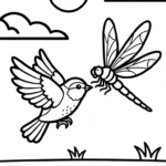 coloriage Libellule a imprimer gratuit