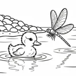 coloriage Libellule à imprimer pour enfant de 8 ans