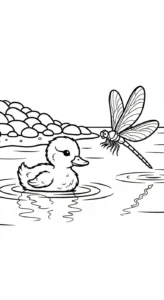coloriage Libellule à imprimer pour enfant de 8 ans