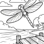coloriage Libellule a dessiner en ligne