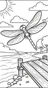 coloriage Libellule a dessiner en ligne