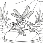 coloriage Libellule pour enfants à imprimer