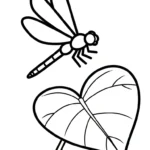 coloriage Libellule pour enfants à imprimer