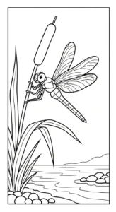 coloriage Libellule educatif pour enfant