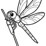coloriage Libellule et dessin a imprimer